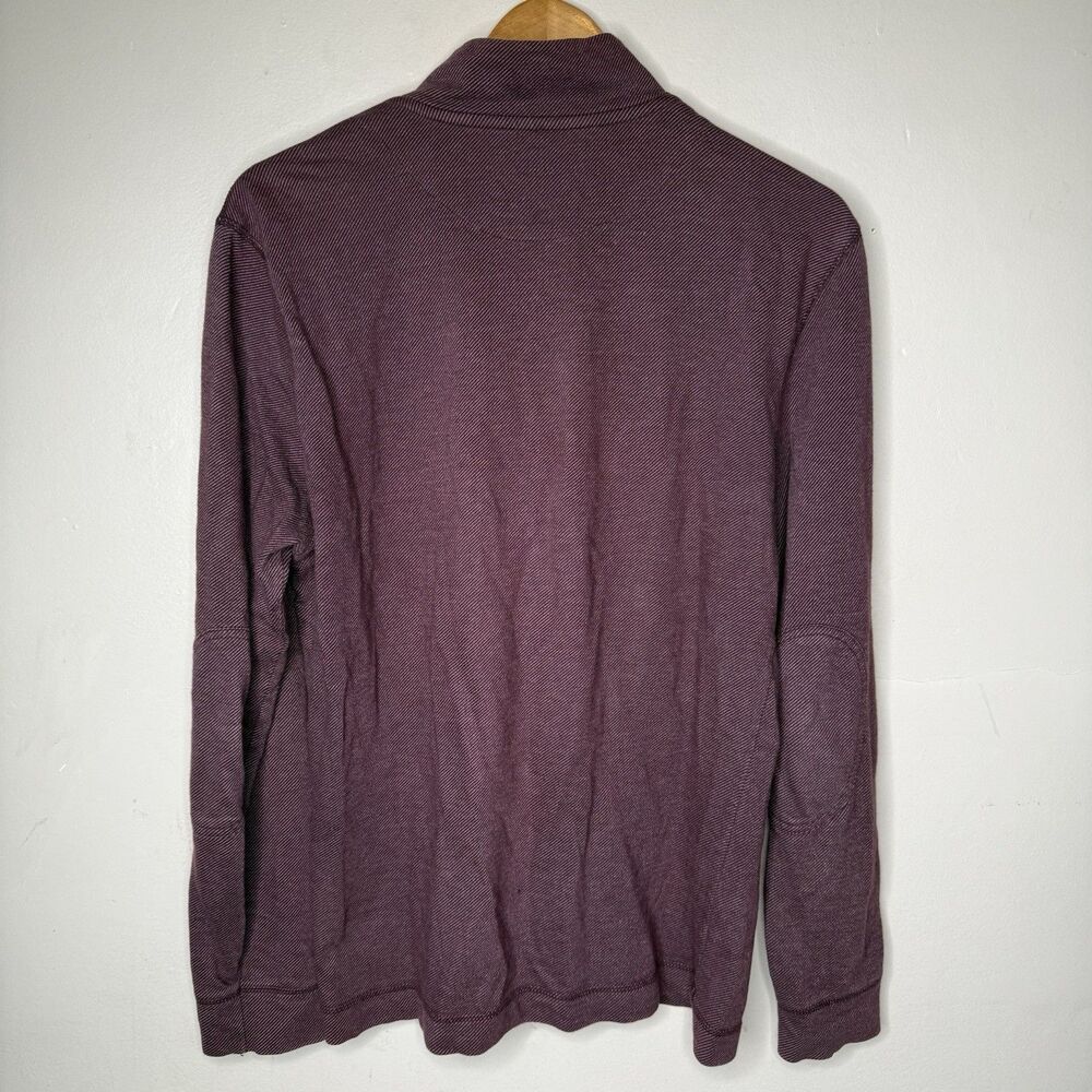 Rodd & Gunn 1/4 Zip Mock Neck Pullover Sweater Burgundy Mens Medium Cotton Knit - Picture 6 of 11